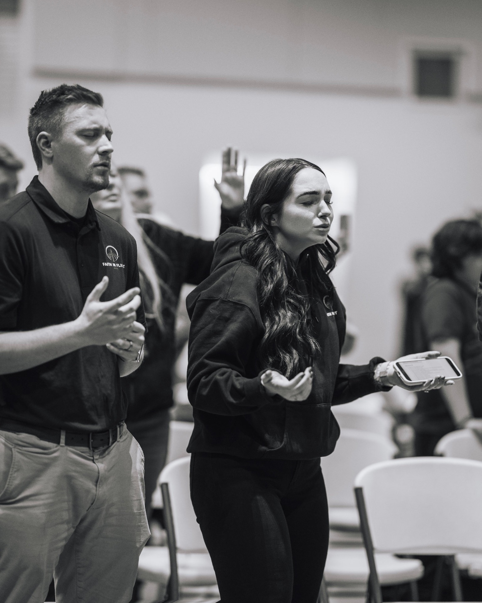 Volunteers in prayer
